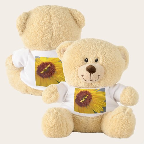 Big Bright Yellow Sunflower Customizable Teddy Bear