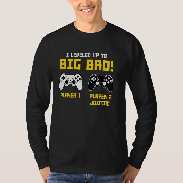 Big Bro Announcement Brother Gamer Controller Gami T-Shirt (Front)