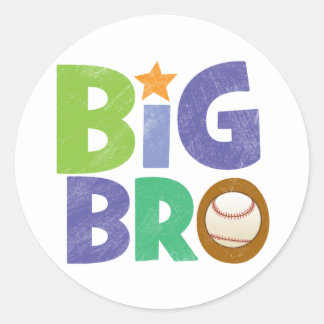 Big Bro Baseball Classic Round Sticker