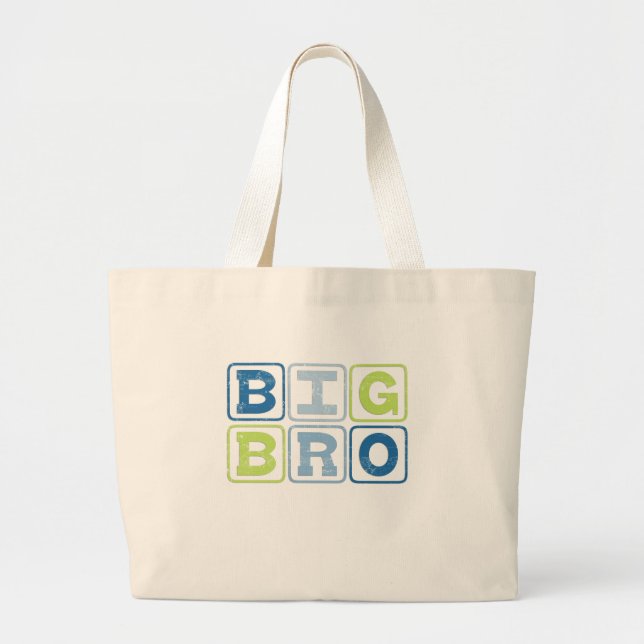 BIG BRO - Big Brother Block Lettering Large Tote Bag (Front)