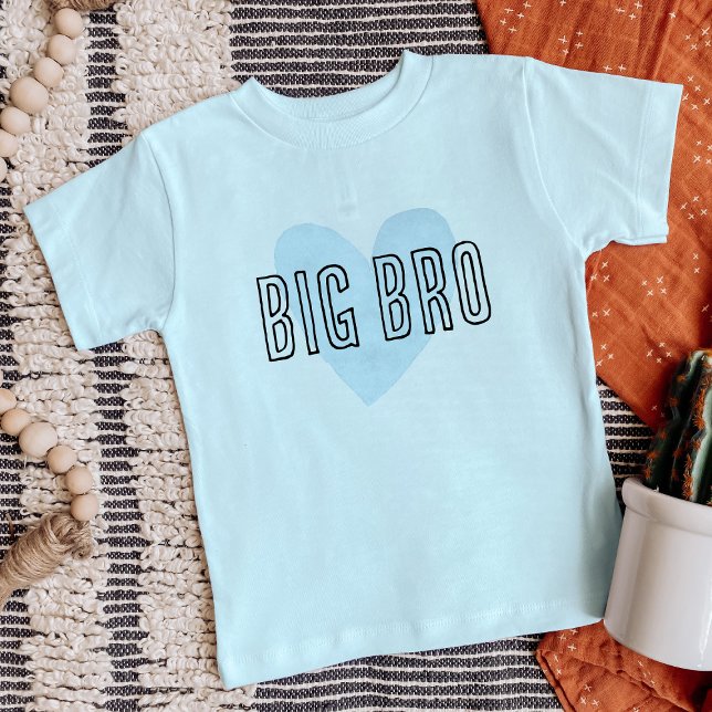 Big Bro Blue Heart Matching Sibling Family Toddler T-shirt (Creator Uploaded)