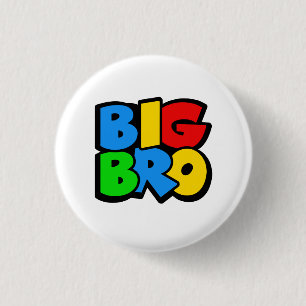 Big Bro Brother Retro Gamer Gaming Inspired design Button
