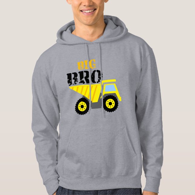 Big Bro Construction Yellow Dump Truck Hoodie (Front)