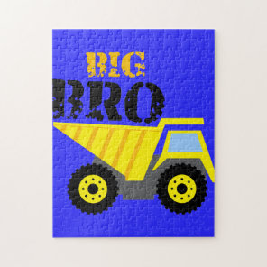 Big Bro Construction Yellow Dump Truck Jigsaw Puzzle