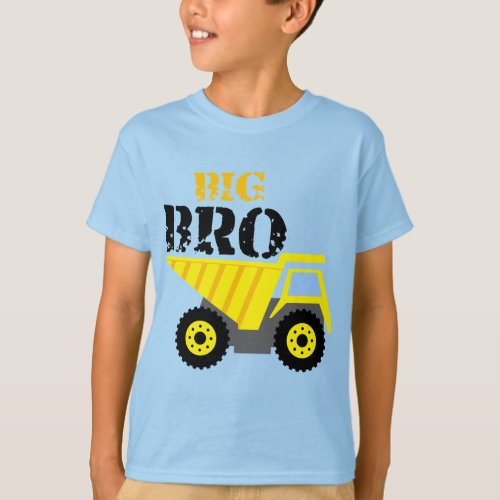 Big Bro Construction Yellow Dump Truck T_Shirt