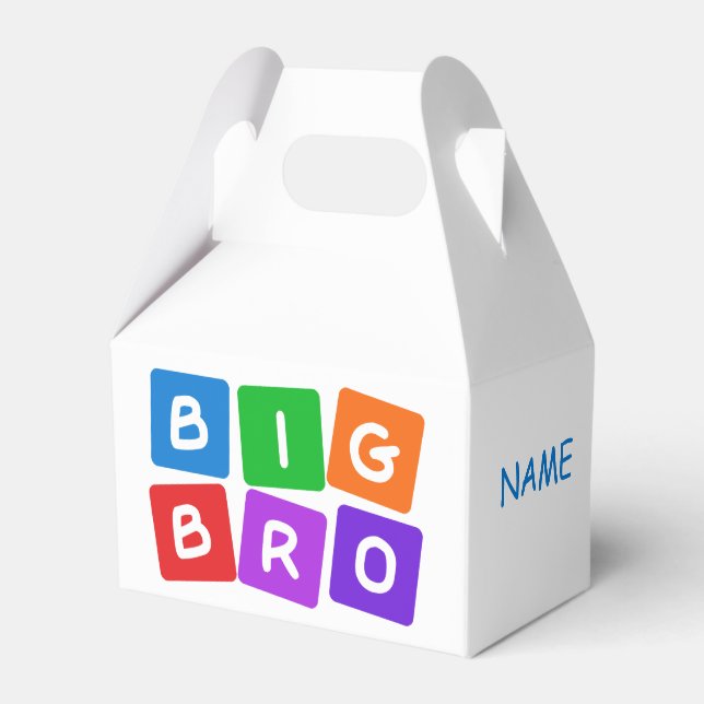 Big Bro custom favor boxes (Front Side)