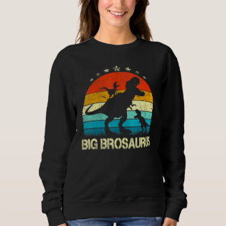 Big Bro Dinosaur Big Brosaurus 2 Two Kids Christma Sweatshirt