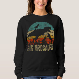 Big Bro Dinosaur Big Brosaurus 3 Two Kids Christma Sweatshirt