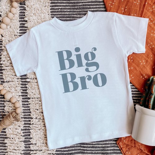 Big Bro  Dusty Blue Matching Sibling Family Baby T_Shirt