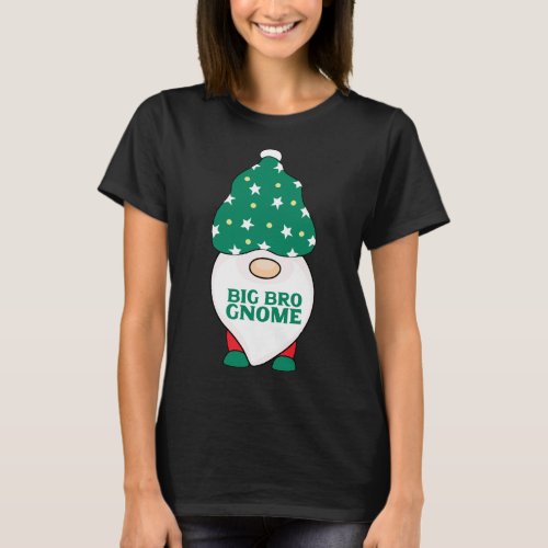 Big Bro Gnome Brother Gnomes Matching Christmas Pa T_Shirt