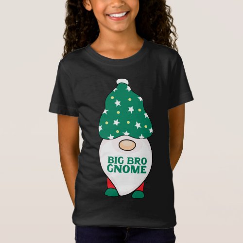 Big Bro Gnome Brother Gnomes Matching Christmas Pa T_Shirt