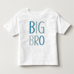 Big Bro Green and Blue Text Boys Sibling Brother Toddler T-shirt