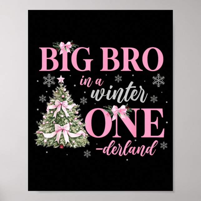 Big Bro In A Winter Onederland Birthday Girl Chris Poster (Front)