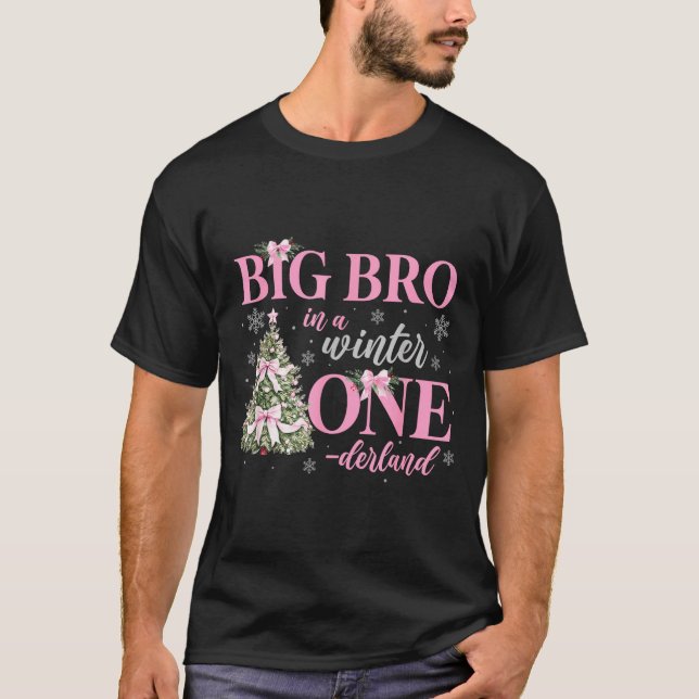 Big Bro In A Winter Onederland Birthday Girl Chris T-Shirt (Front)