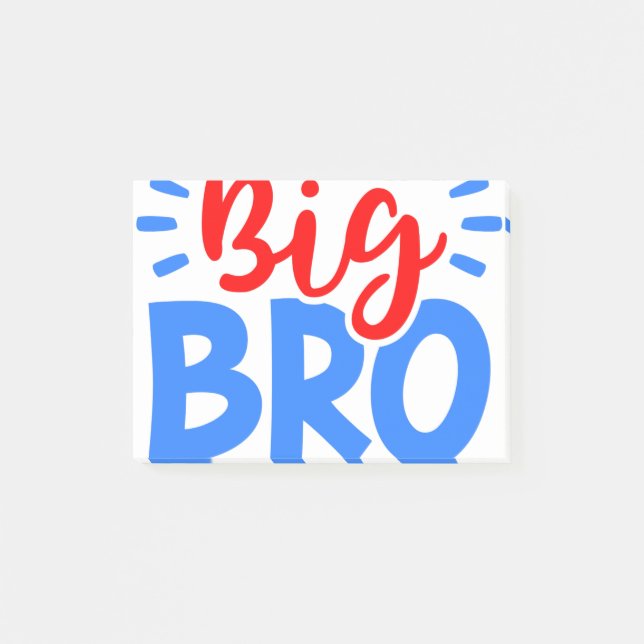 BIG BRO in Red and Blue Post-it Notes (Front)