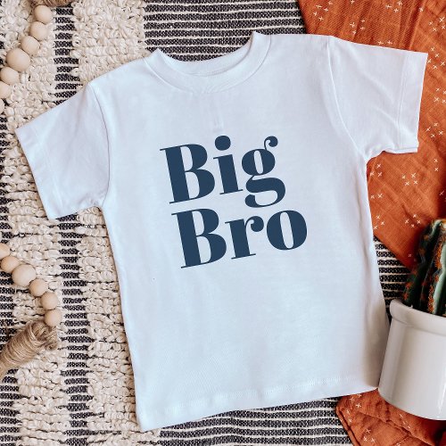 Big Bro  Navy Matching Sibling Family Baby T_Shirt