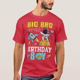Big Bro Of The Birthday Astronaut Boy Space Theme  T-Shirt