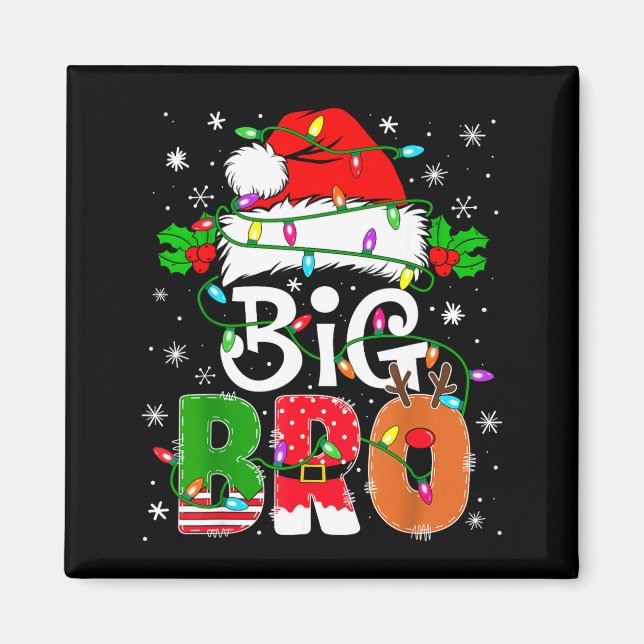 Big Bro Santa New Sibling Brother Announcement Xma Magnet (Front)