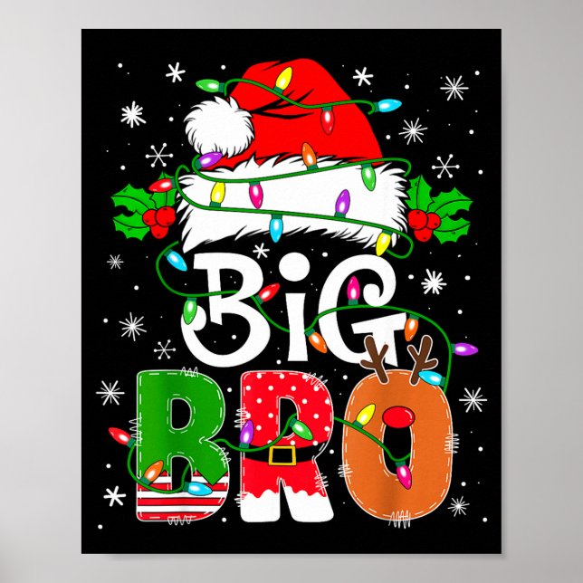 Big Bro Santa New Sibling Brother Announcement Xma Poster (Front)