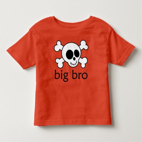 Big Bro Skull Crossbones Brother Boys T_shirt