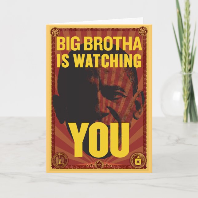 Big Brotha Is Watching You Birthday Card (Front)