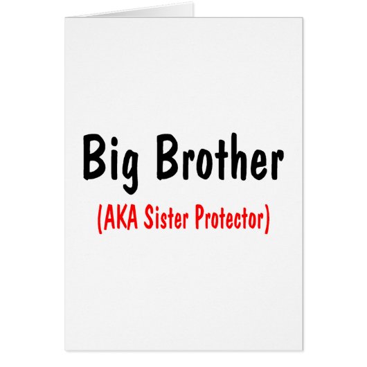 Big Brother (AKA Sister Protector) Cards (Front)