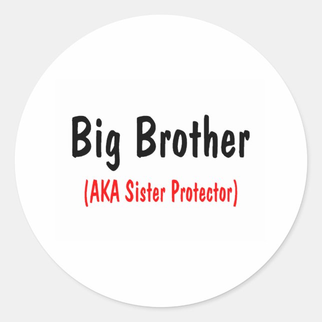 Big Brother (AKA Sister Protector) Classic Round Sticker (Front)