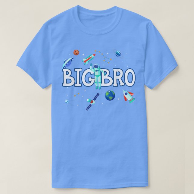 Big Brother Astronaut Space Family Matching Birthd T-Shirt (Design Front)