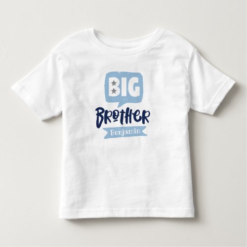 Big Brother Baby Announcement Name  Monogram Todd Toddler T_shirt