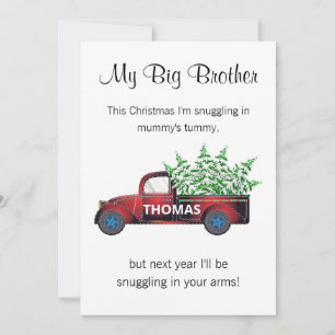 big brother baby announcement Xmas truck funny