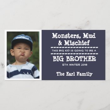 Big Brother Baby Arrival Announcement Card by theMRSingLink at Zazzle