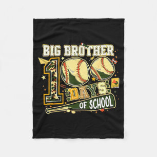 Big Brother Baby Brother Boy Maternity 100 Days Of Fleece Blanket