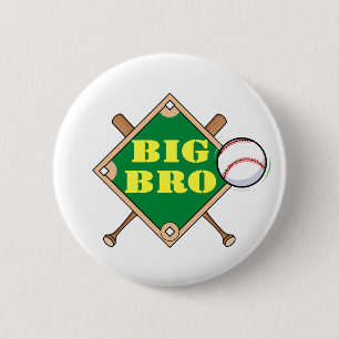 Big Brother Baseball Diamond Pinback Button