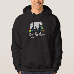 Big Brother Bear Autism Awareness  Proud Autism Mo Hoodie