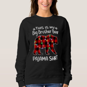 Big Brother Bear Pajama Lights Christmas Family Sweatshirt