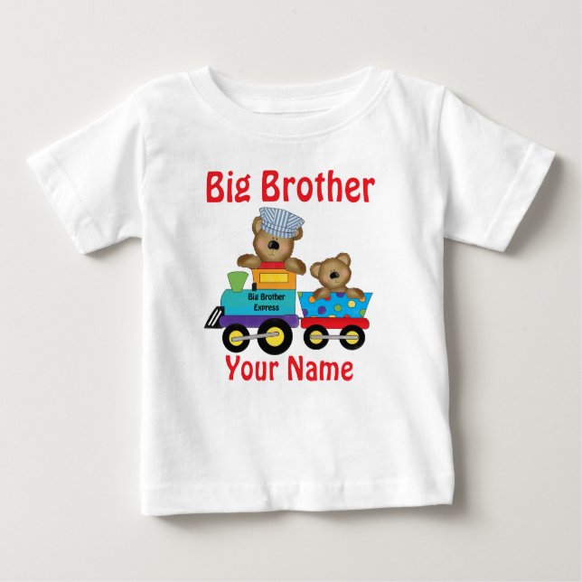 Big Brother Bear Train Personalized Shirt (Front)