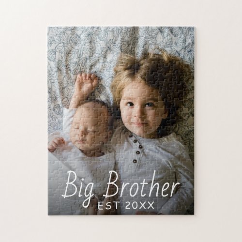 Big Brother Big Sister Newborn Baby Photo Jigsaw Puzzle