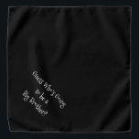 Big Brother Black and White Customizable Large Pet Bandana<br><div class="desc">Black bandana, with a cute, funny, text announcement... .Guess Who's Going to be a Big Brother? Because your pet is part of the family too! Perfect for your announcing a new pet or baby! The background color is customizable to any color you desire, as are the font style, size, and/or...</div>