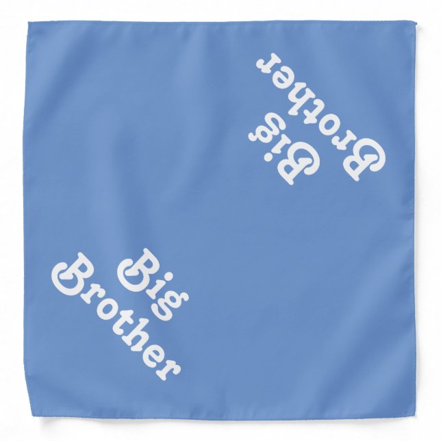 Big Brother blue and white cute dog pet  Bandana (Front)