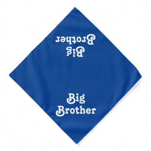 Big Brother blue and white cute dog pet Bandana