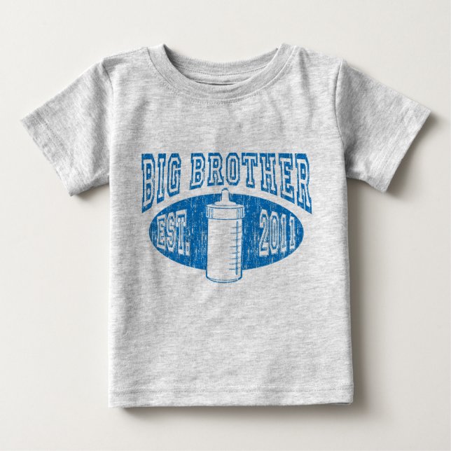Big Brother Bottle Distressed Baby T-Shirt (Front)