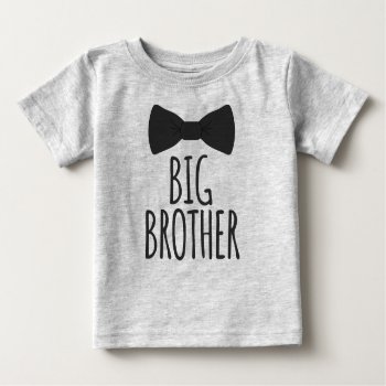 Big Brother Bowtie Baby T-shirt by NicholesCanvas at Zazzle