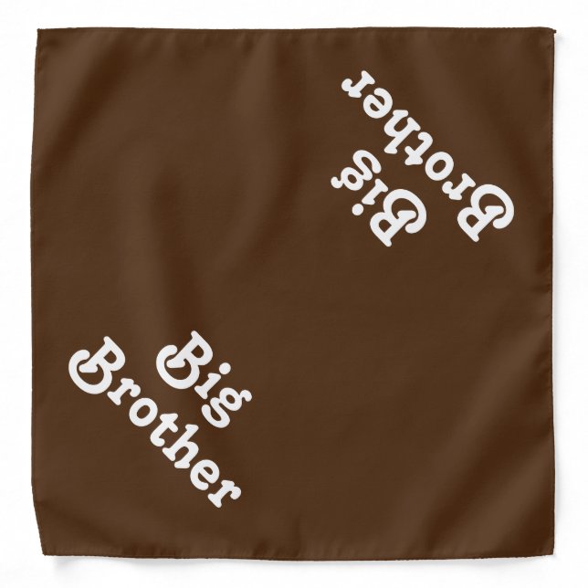 Big Brother brown & white cute dog pet  Bandana (Front)