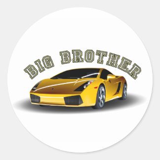 Big Brother Car Classic Round Sticker