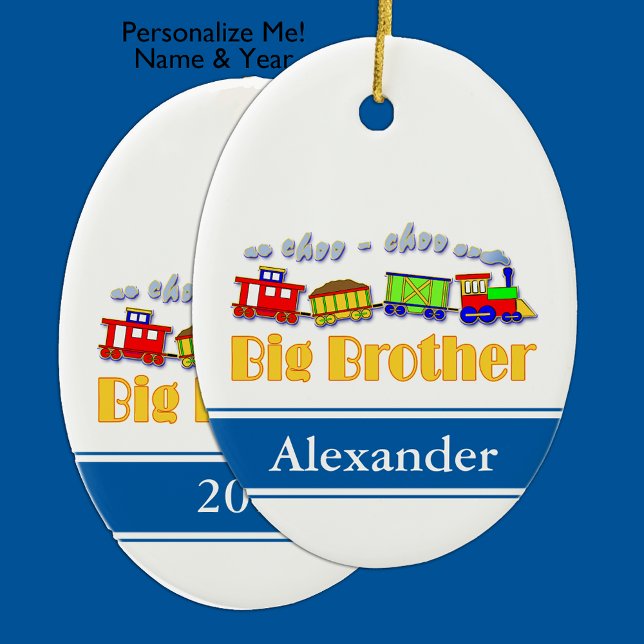 Big Brother Choo Choo Train Ceramic Ornament (Creator Uploaded)