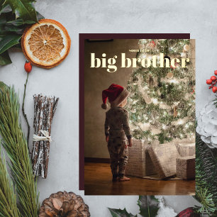 Big Brother Christmas Pregnancy Announcement Card
