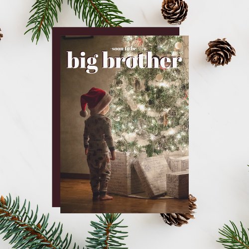 Big Brother Christmas Pregnancy Announcement Card