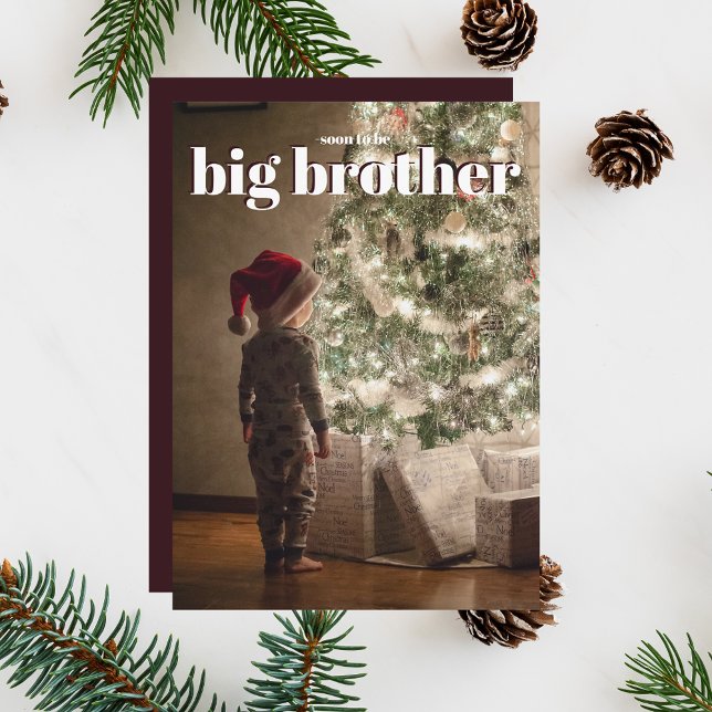 Big Brother Christmas Pregnancy Announcement Card (Creator Uploaded)