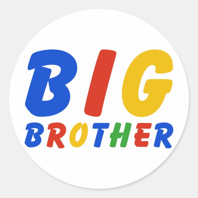 BIG BROTHER CLASSIC ROUND STICKER (Front)
