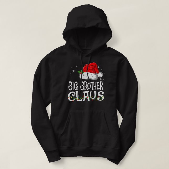 Big Brother Claus Santa Funny Christmas Pajama Mat Hoodie (Design Front)